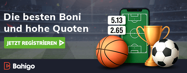 Basketball Fußball und Pokal vor Smartphone mit Fußballfeldgrafik und Wettquoten